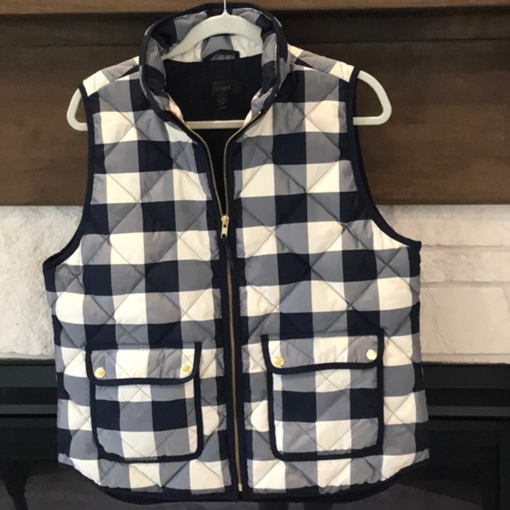 J CREW Checkered Excursion Vest
